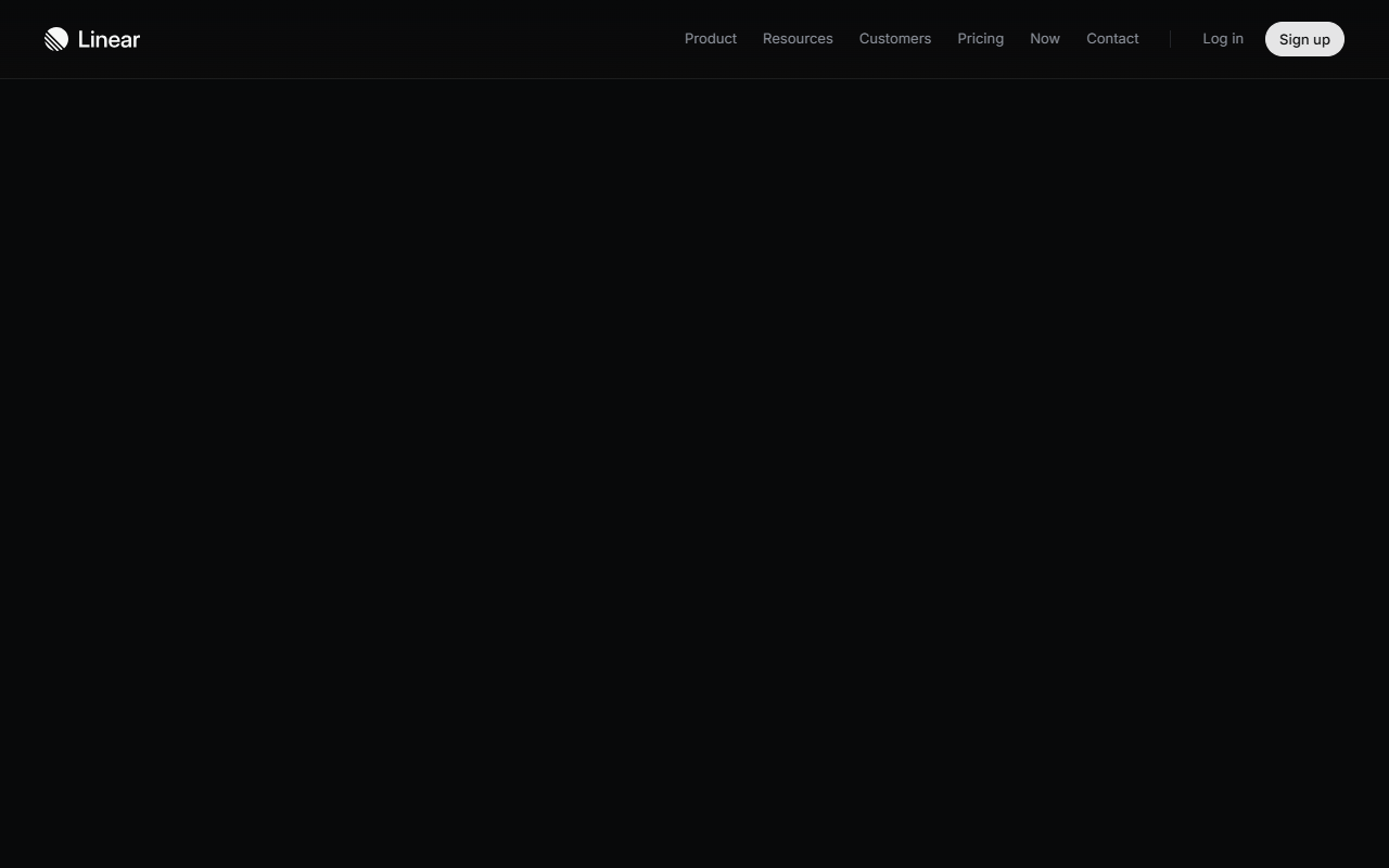 Linear homepage