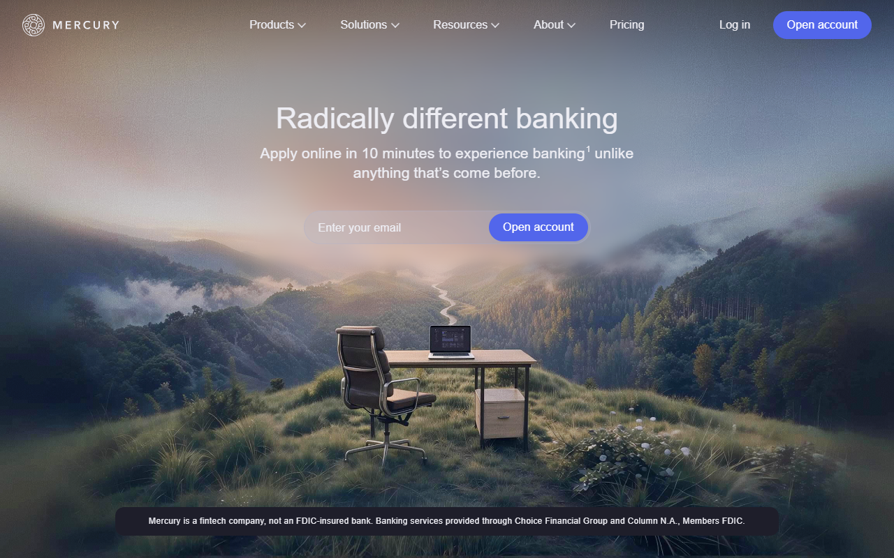 Mercury homepage